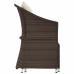 Set muebles de jardín 2 piezas y cojines ratán sintético marrón