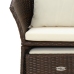 Set muebles de jardín 2 piezas y cojines ratán sintético marrón