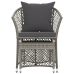 Set de muebles de jardín 2 pzas cojines ratán sintético gris