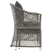 Set de muebles de jardín 2 pzas cojines ratán sintético gris