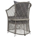Set de muebles de jardín 2 pzas cojines ratán sintético gris