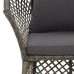 Set de muebles de jardín 2 pzas cojines ratán sintético gris