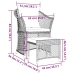 Set de muebles de jardín 2 pzas cojines ratán sintético gris