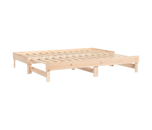 vidaXL Sofá cama extraíble madera maciza de pino 2x(100x200) cm