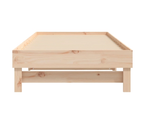 vidaXL Sofá cama extraíble madera maciza de pino 2x(100x200) cm