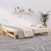 vidaXL Sofá cama extraíble madera maciza de pino 2x(100x200) cm