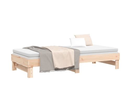 Sofá cama extraíble madera maciza de pino 2x(90x200) cm