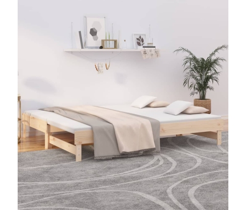 Sofá cama extraíble madera maciza de pino 2x(90x200) cm