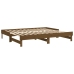 Sofá cama extraíble madera maciza de pino marrón 2x(90x200) cm