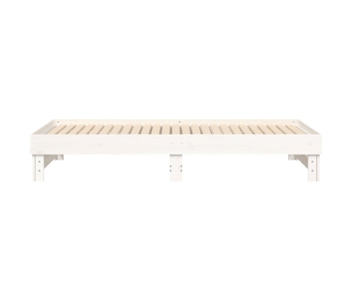 Sofá cama extraíble madera maciza de pino blanco 2x(80x200) cm