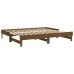 Sofá cama extraíble madera de pino marrón miel 2x(80x200) cm