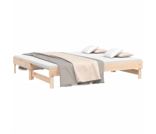 Sofá cama extraíble madera maciza de pino 2x(90x190) cm