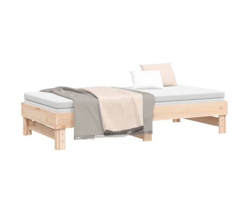 Sofá cama extraíble madera maciza de pino 2x(90x190) cm