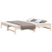 Sofá cama extraíble madera maciza de pino 2x(100x200) cm