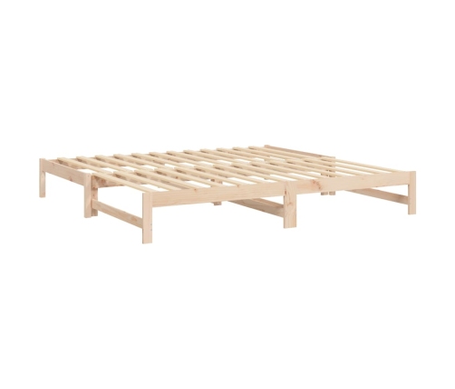 Sofá cama extraíble madera maciza de pino 2x(100x200) cm