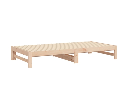 Sofá cama extraíble madera maciza de pino 2x(100x200) cm