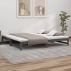 Sofá cama extraíble madera maciza de pino gris 2x(100x200) cm