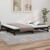 Sofá cama extraíble madera maciza de pino negro 2x(100x200) cm