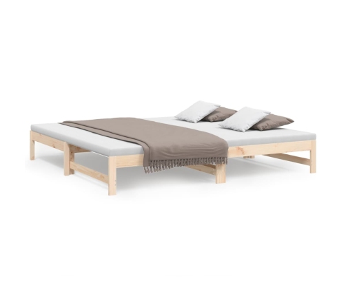 Sofá cama extraíble madera maciza de pino 2x(90x200) cm