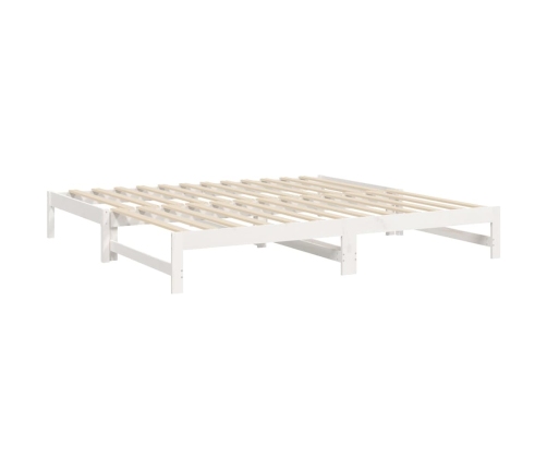 Sofá cama extraíble madera maciza de pino blanco 2x(80x200) cm