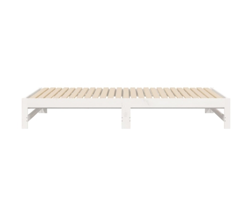 Sofá cama extraíble madera maciza de pino blanco 2x(80x200) cm