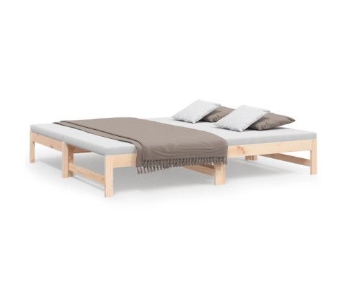 Sofá cama extraíble madera maciza de pino 2x(90x190) cm