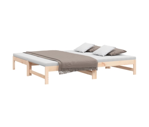 Sofá cama extraíble madera maciza de pino 2x(90x190) cm