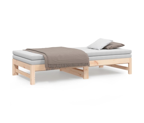 Sofá cama extraíble madera maciza de pino 2x(90x190) cm