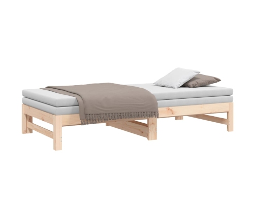 Sofá cama extraíble madera maciza de pino 2x(90x190) cm