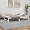 Sofá cama extraíble sin colchón blanco 2x(90x190) cm