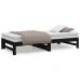 Sofá cama extraíble sin colchón negro 2x(90x190) cm