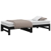 Sofá cama extraíble sin colchón negro 2x(90x190) cm