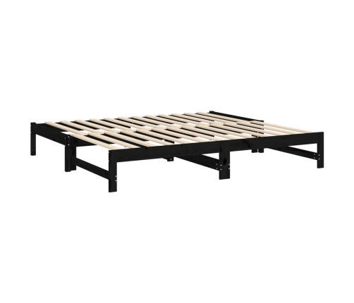 Sofá cama extraíble sin colchón negro 2x(90x190) cm