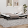 Sofá cama extraíble sin colchón negro 2x(90x190) cm