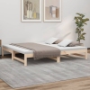 vidaXL Sofá cama extraíble madera maciza de pino 2x(75x190) cm