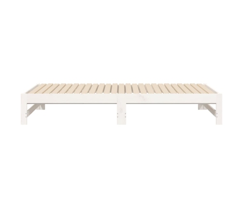 Sofá cama extraíble madera maciza de pino blanco 2x(75x190) cm