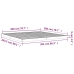 Estructura de cama sin colchón madera maciza de pino 200x200 cm