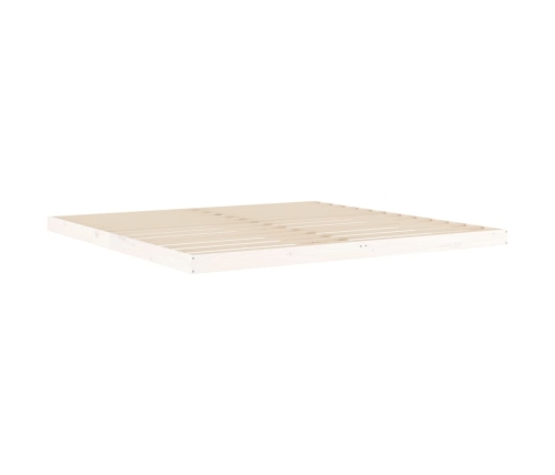 vidaXL Estructura de cama de madera maciza de pino blanco 200x200 cm