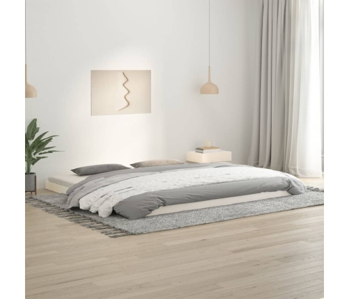 vidaXL Estructura de cama de madera maciza de pino blanco 200x200 cm