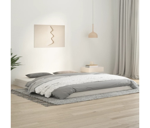 Cama sin colchón madera maciza de pino blanca 180x200 cm