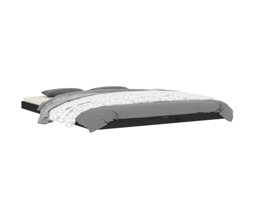 Estructura de cama de madera maciza de pino negro 160x200 cm