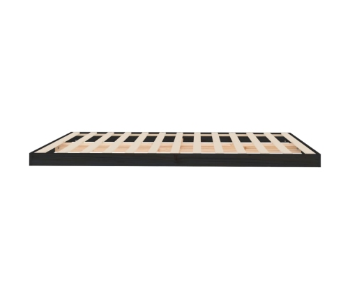 Estructura de cama de madera maciza de pino negro 160x200 cm