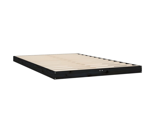 Estructura de cama madera maciza de pino negro 120x200 cm