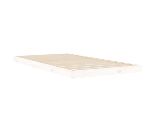 Estructura de cama madera maciza de pino blanco 100x200 cm