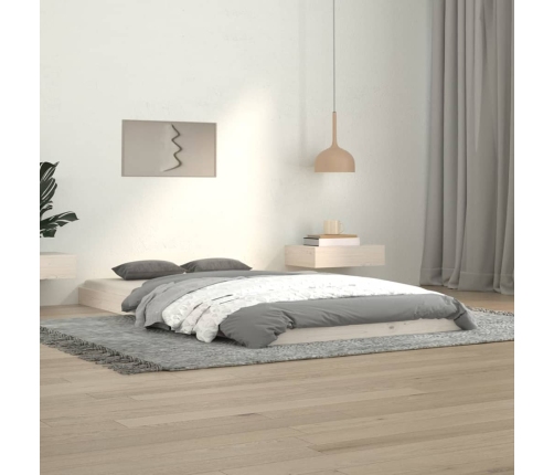 Estructura de cama madera maciza de pino blanco 100x200 cm