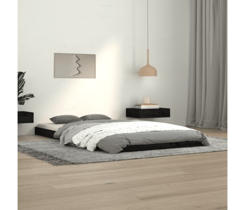 Estructura de cama madera maciza de pino negro 100x200 cm