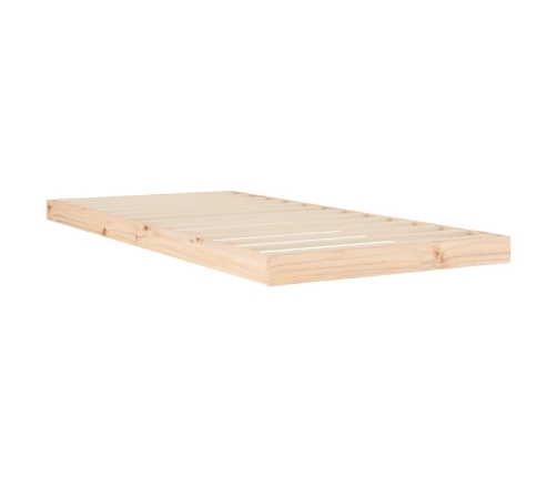 vidaXL Estructura de cama madera maciza de pino 90x200 cm