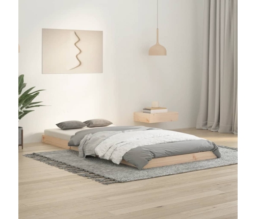 vidaXL Estructura de cama madera maciza de pino 90x200 cm