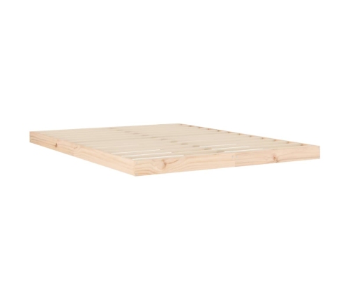 Estructura de cama sin colchón madera maciza de pino 140x190 cm