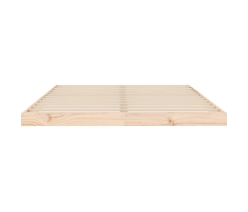 Estructura de cama sin colchón madera maciza de pino 140x190 cm